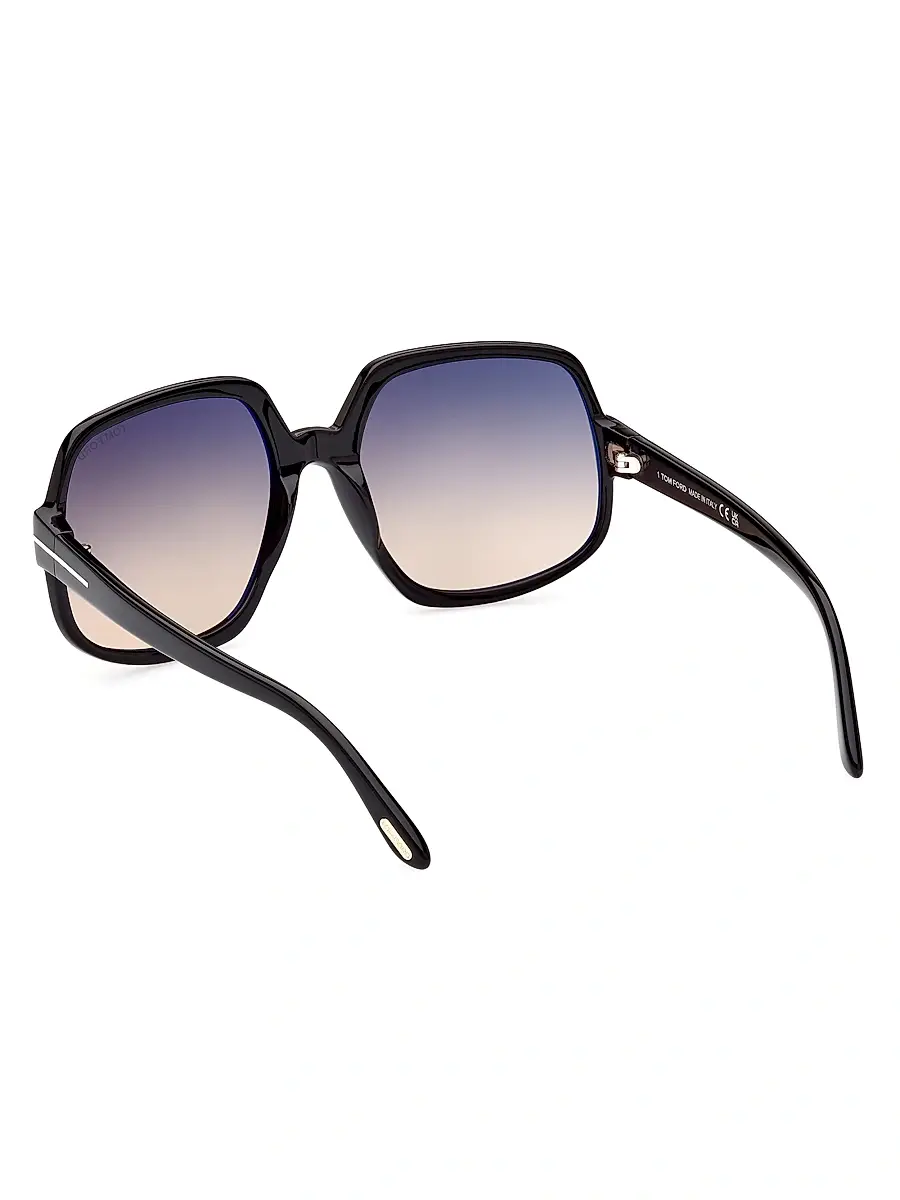 TOM FORD Women's 60MM Geometric Sunglasses - Shiny Black | Thumbnail 4 TOM FORD Women's 60MM Geometric Sunglasses - Shiny Black | Thumbnail 4