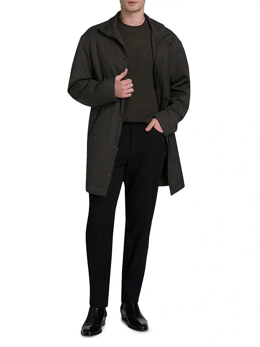 Emporio Armani Men's Caban Longline Coat | Thumbnail 2 Emporio Armani Men's Caban Longline Coat | Thumbnail 2