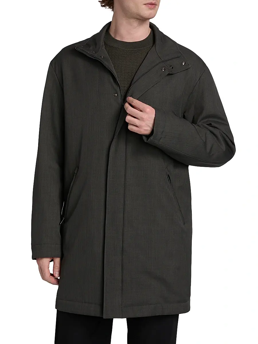 Emporio Armani Men's Caban Longline Coat | Thumbnail 3 Emporio Armani Men's Caban Longline Coat | Thumbnail 3