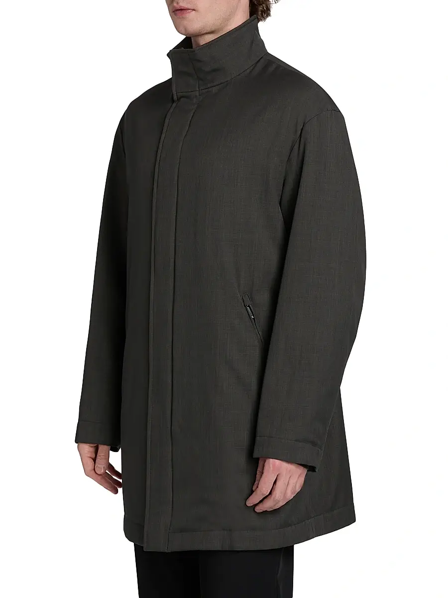 Emporio Armani Men's Caban Longline Coat | Thumbnail 4 Emporio Armani Men's Caban Longline Coat | Thumbnail 4