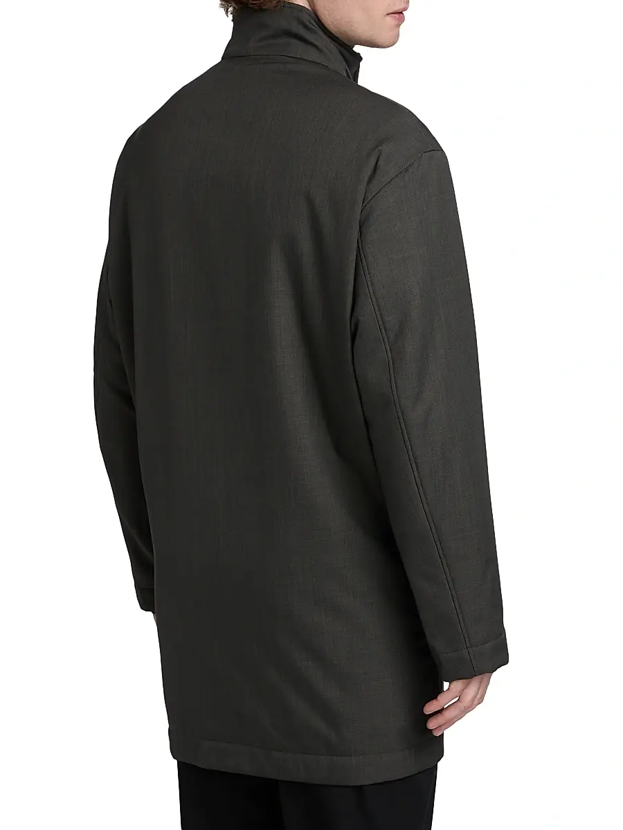Emporio Armani Men's Caban Longline Coat | Thumbnail 5 Emporio Armani Men's Caban Longline Coat | Thumbnail 5