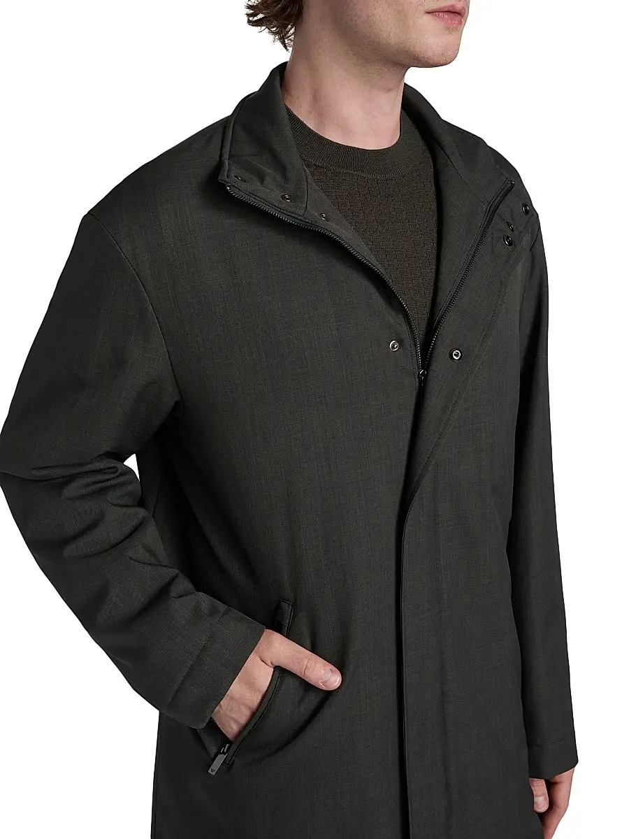 Emporio Armani Men's Caban Longline Coat | Thumbnail 6 Emporio Armani Men's Caban Longline Coat | Thumbnail 6