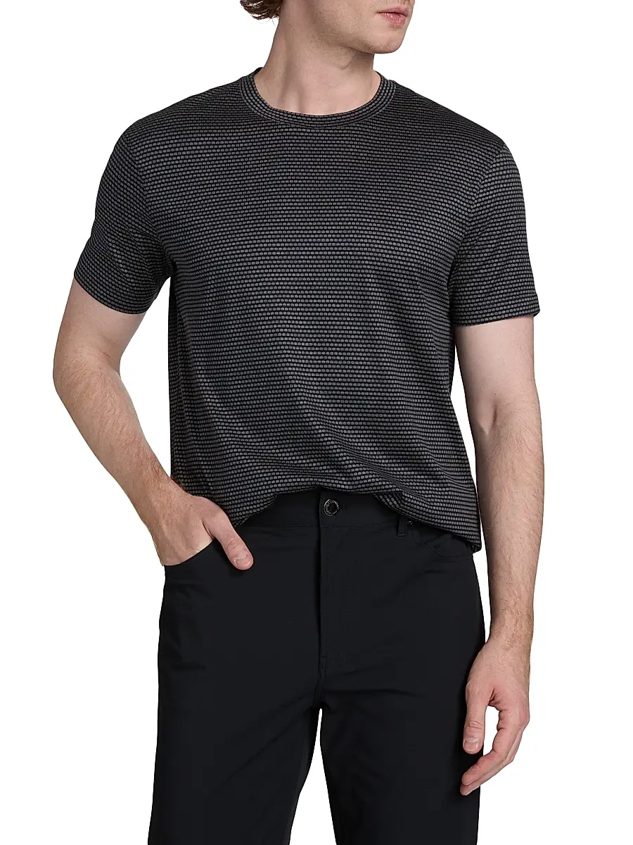 Emporio Armani Men's Dash Cotton-Blend T-Shirt | Thumbnail 3