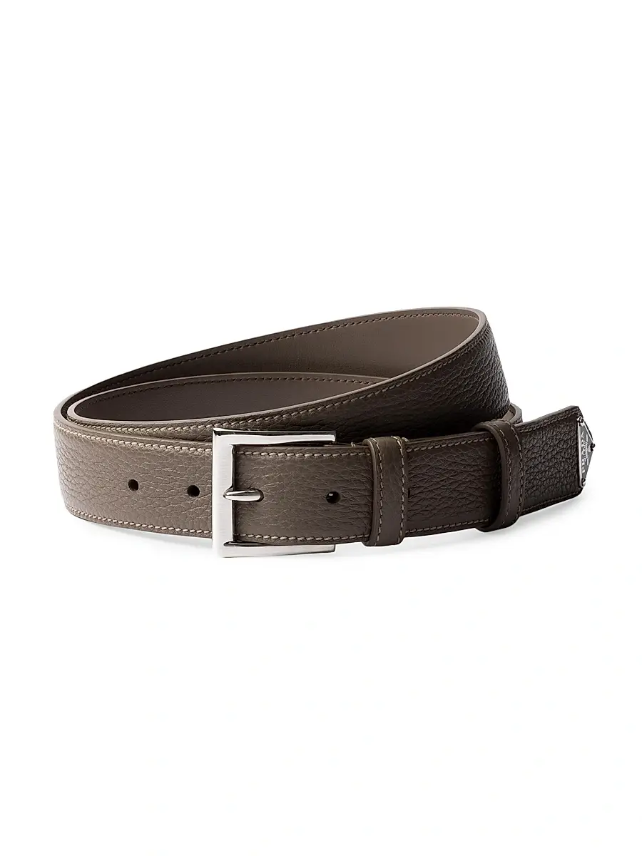 Prada Men's Leather Belt - Grey | Thumbnail 4