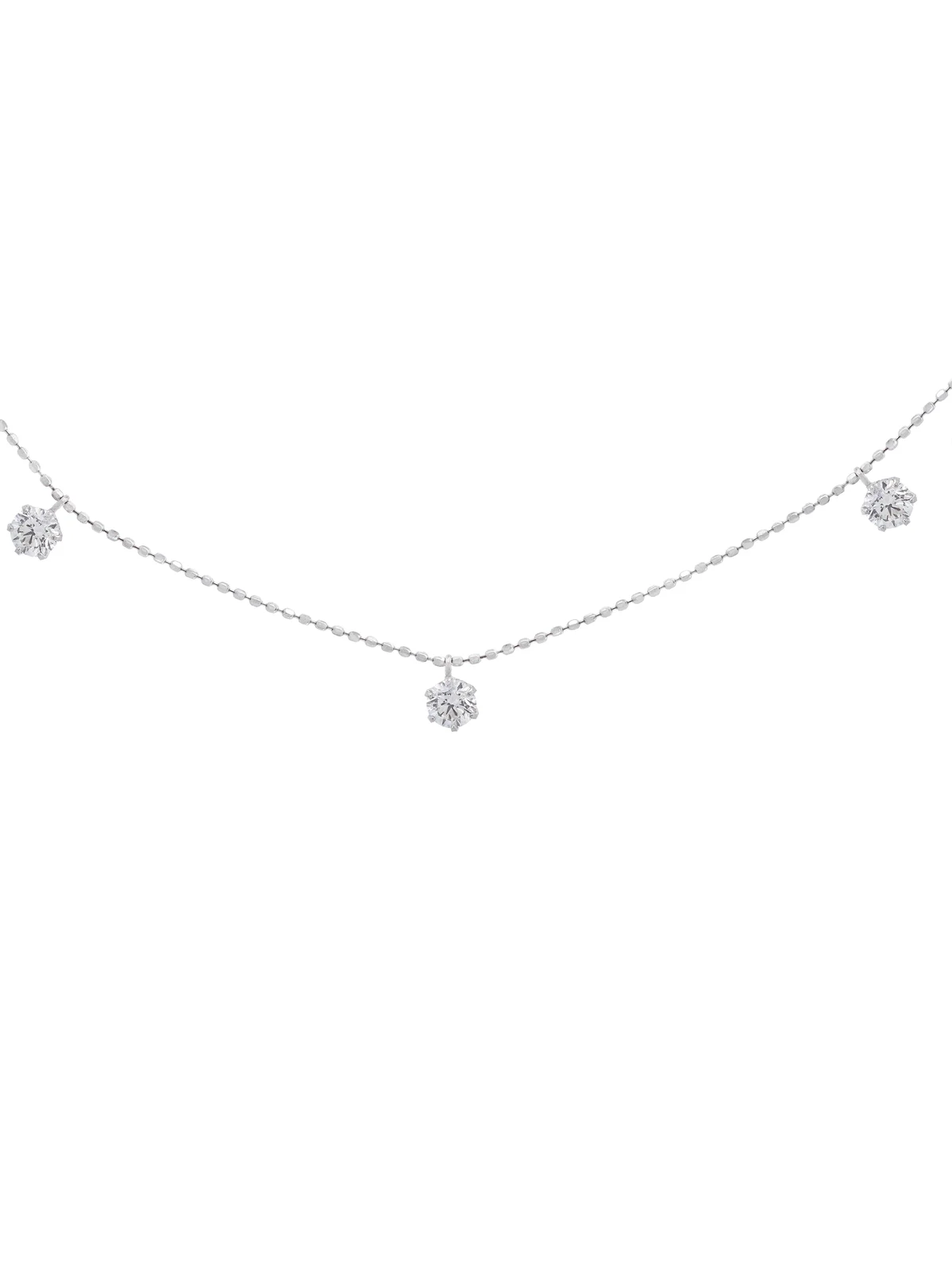 1.08ct Diamond 18K Gold Stationed Dangle Drop Necklace 1.08ct Diamond 18K Gold Stationed Dangle Drop Necklace