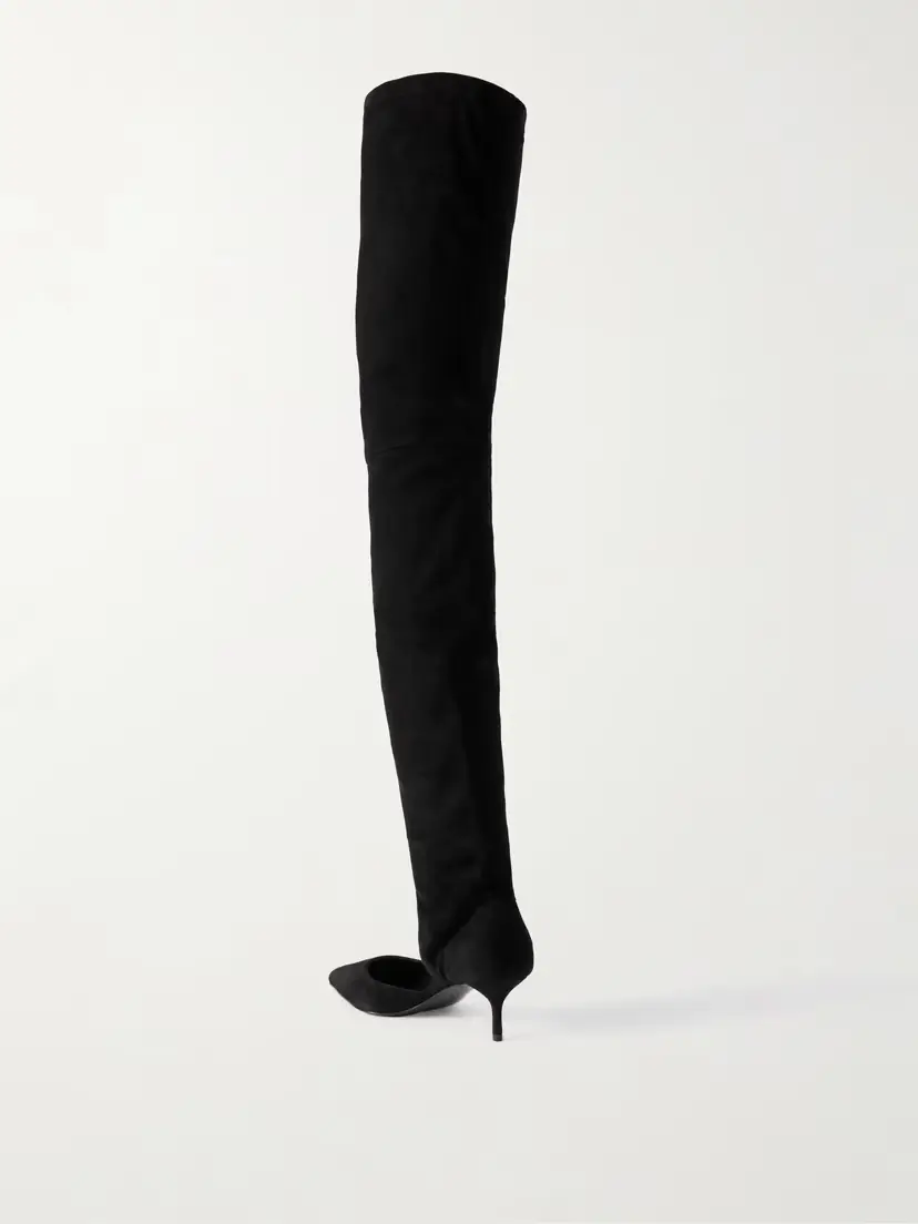 Alaïa Cutout Stretch-suede Over-the-knee Boots | Thumbnail 3