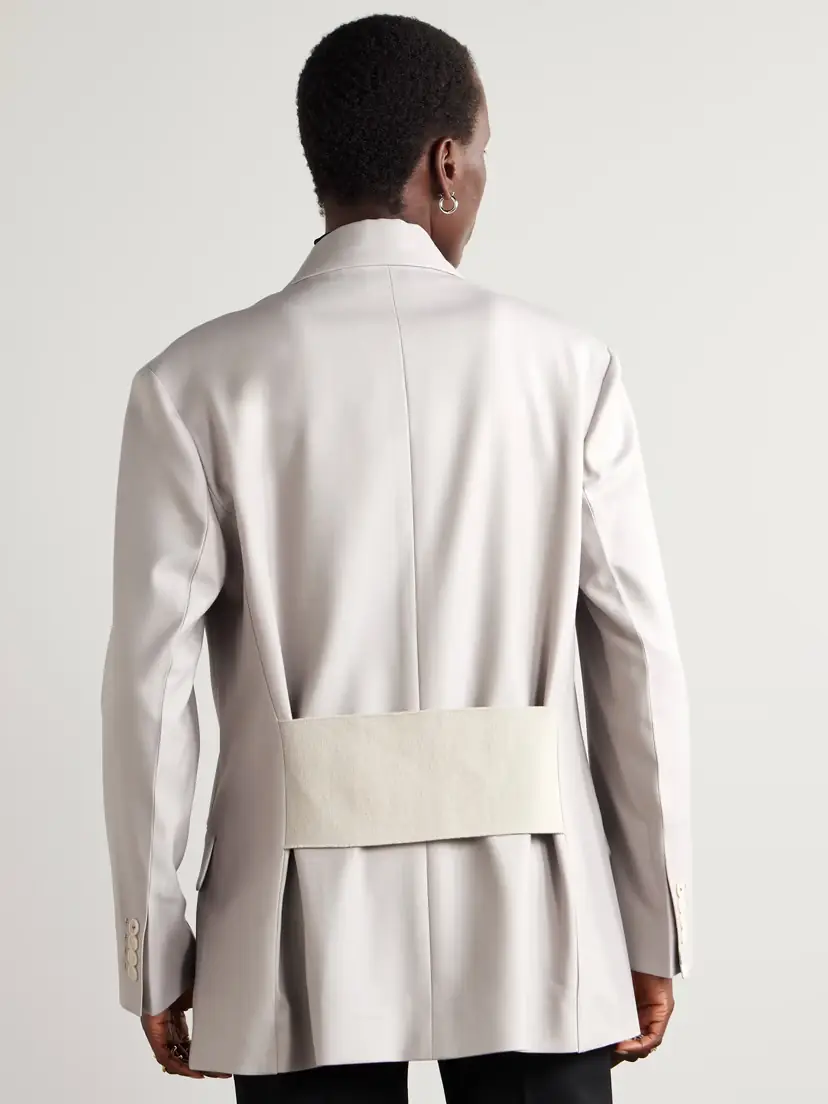 Victoria Beckham Oversized Double-breasted Twill Blazer | Thumbnail 4 Victoria Beckham Oversized Double-breasted Twill Blazer | Thumbnail 4