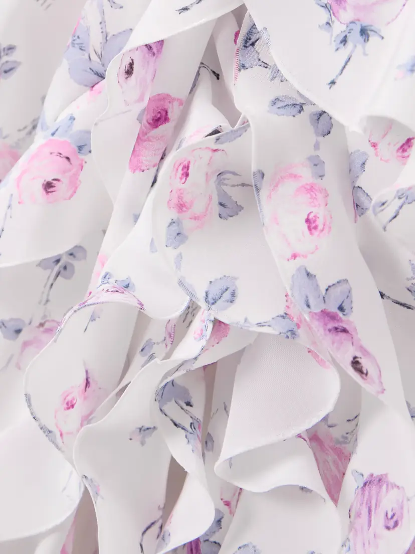 Alessandra Rich Ruffled Floral-print Silk-satin Gown | Thumbnail 4 Alessandra Rich Ruffled Floral-print Silk-satin Gown | Thumbnail 4