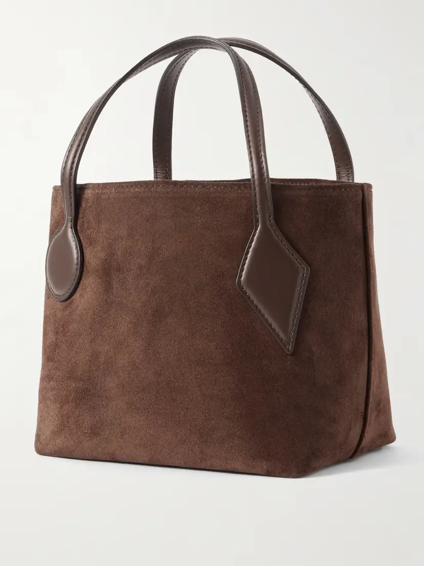 Liffner Micro Leather-trimmed Suede Tote | Thumbnail 3