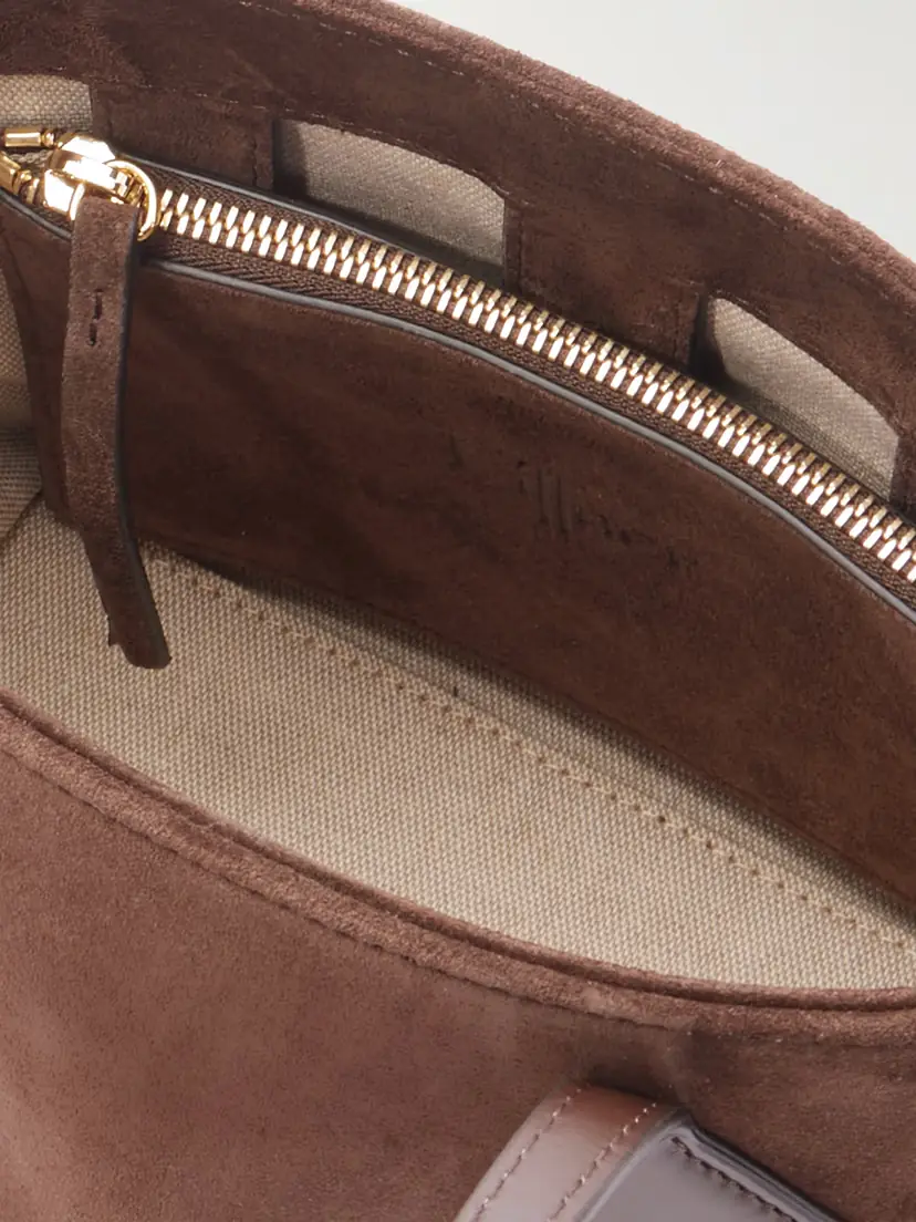 Liffner Micro Leather-trimmed Suede Tote | Thumbnail 5