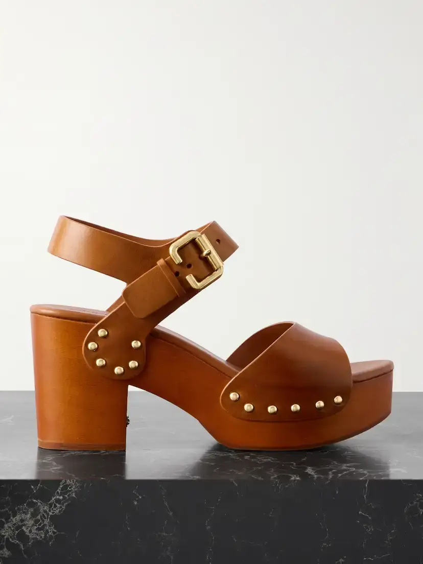 Jeannette Leather Platform Sandals