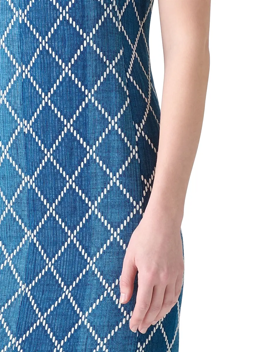 Akris punto Women's Jacquard Denim Sheath Minidress | Thumbnail 6 Akris punto Women's Jacquard Denim Sheath Minidress | Thumbnail 6