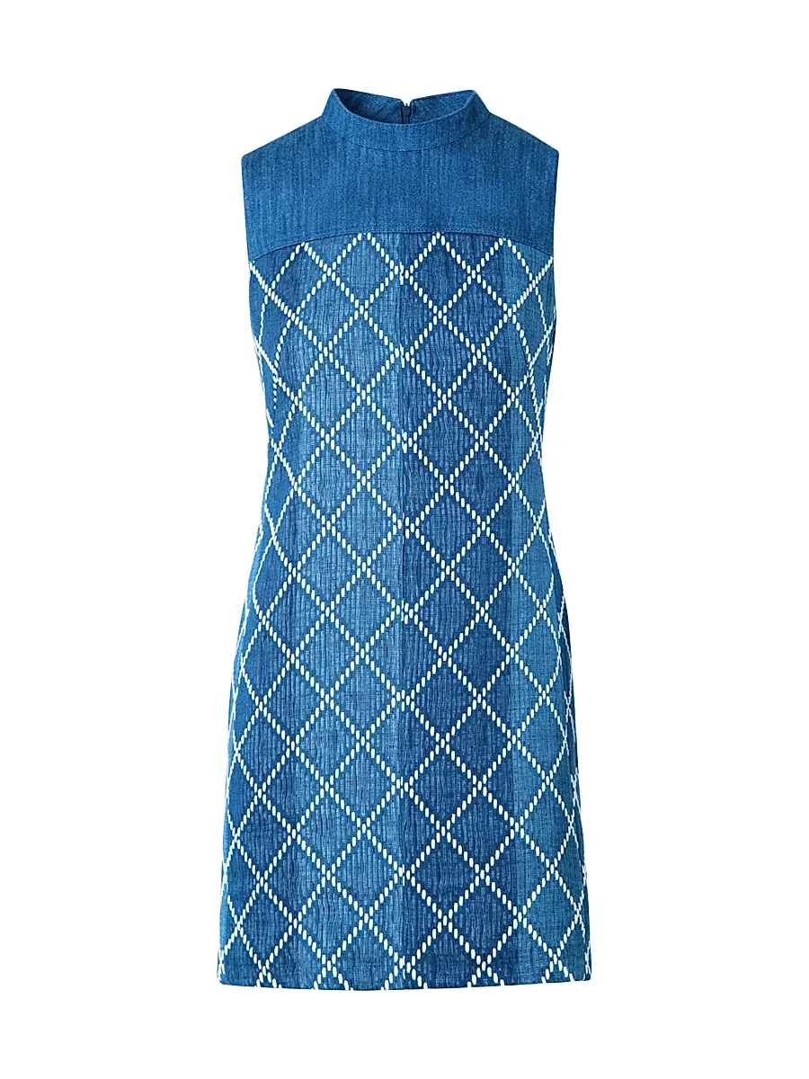 Akris punto Women's Jacquard Denim Sheath Minidress