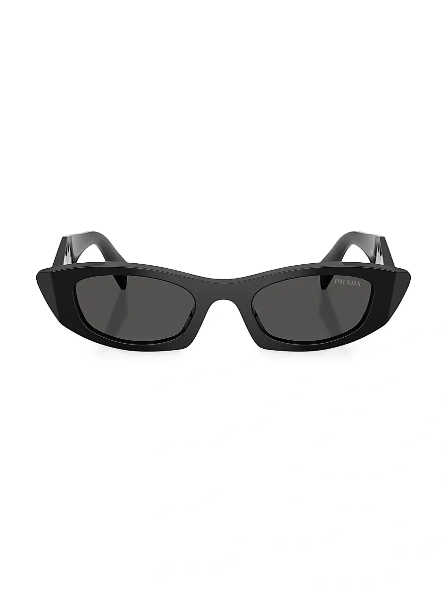 Prada Women's 52MM Oval Sunglasses - Black | Thumbnail 2 Prada Women's 52MM Oval Sunglasses - Black | Thumbnail 2