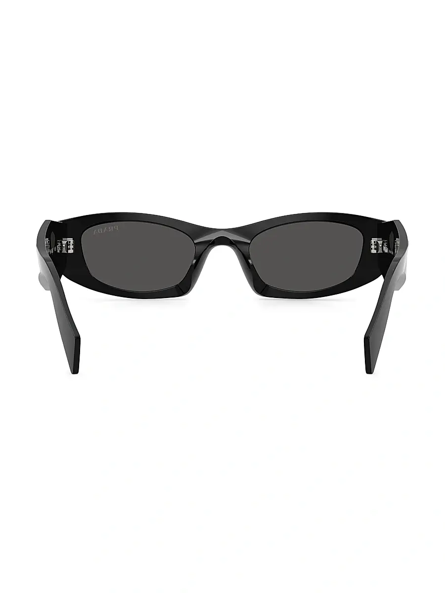 Prada Women's 52MM Oval Sunglasses - Black | Thumbnail 4 Prada Women's 52MM Oval Sunglasses - Black | Thumbnail 4