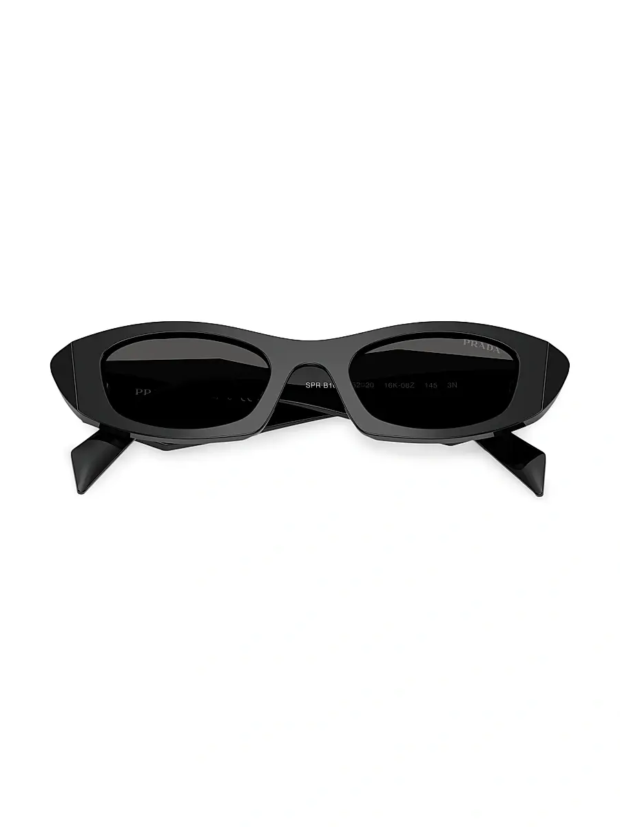 Prada Women's 52MM Oval Sunglasses - Black | Thumbnail 5 Prada Women's 52MM Oval Sunglasses - Black | Thumbnail 5
