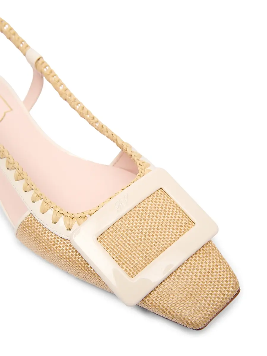 Roger Vivier Women's Belle Vivier 25MM Braided Raffia Flats | Thumbnail 5 Roger Vivier Women's Belle Vivier 25MM Braided Raffia Flats | Thumbnail 5