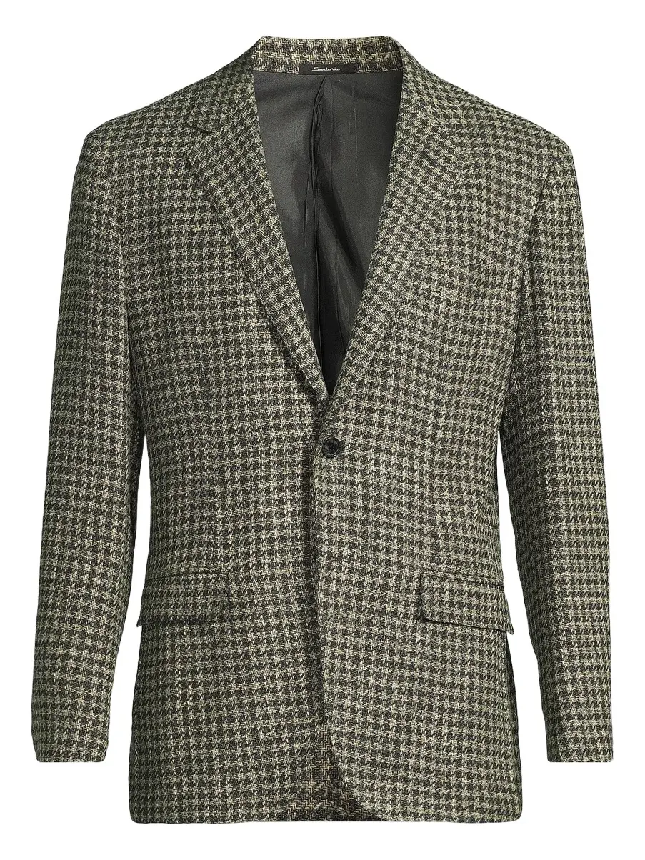 Sartorio Napoli Men's Houndstooth Wool-Blend Jacket