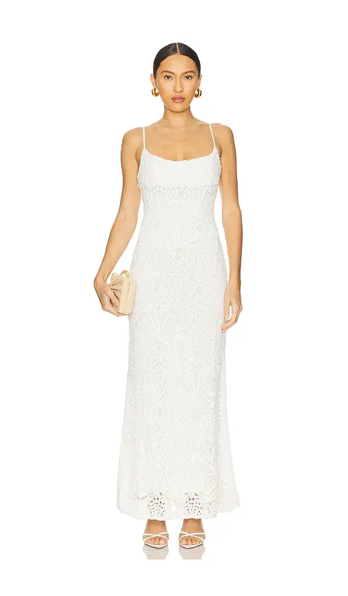 Bardot Adoni Crochet Midi Dress