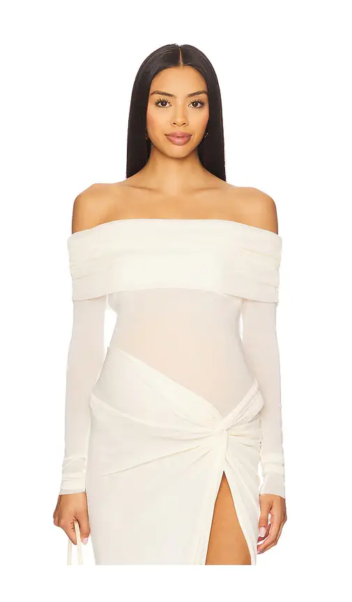 BUMPSUIT Off The Shoulder Mesh Top | Thumbnail 2