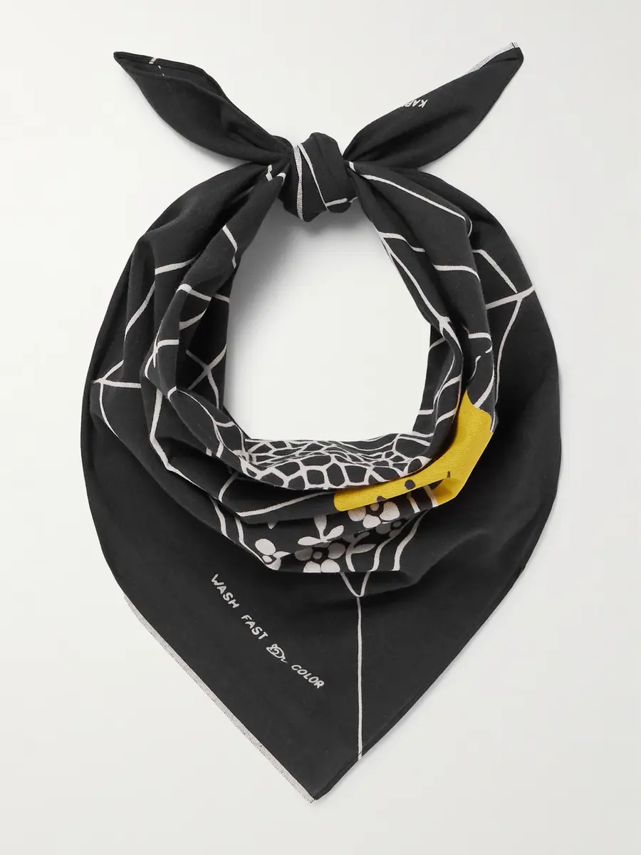 KAPITAL Fastcolor Printed Selvedge Cotton-Voile Bandana - Men | Thumbnail 4 KAPITAL Fastcolor Printed Selvedge Cotton-Voile Bandana - Men | Thumbnail 4