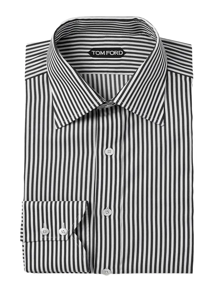 Tom Ford Striped Cotton and Silk-Blend Shirt - Men | Image 1 Tom Ford Striped Cotton and Silk-Blend Shirt - Men | Image 1