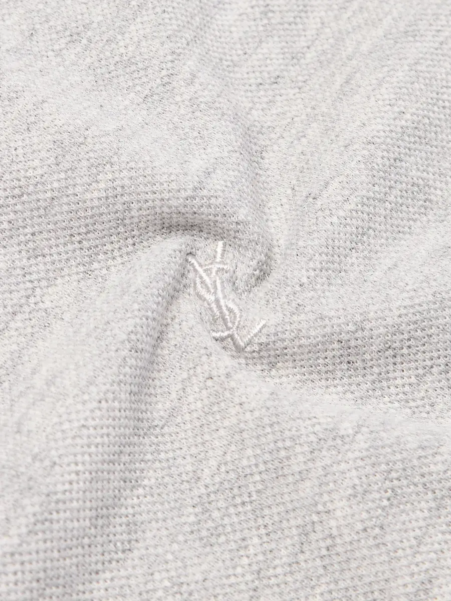 Saint Laurent Cotton-Blend Piqué T-Shirt - Men | Thumbnail 4