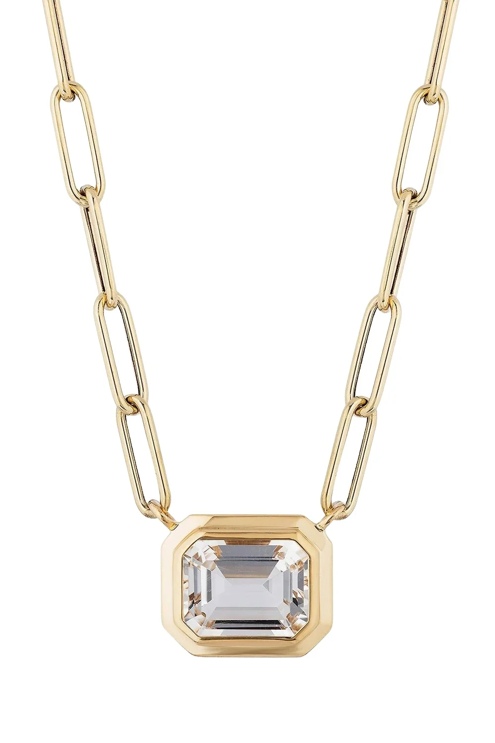 Rock Crystal East West Pendant Necklace Rock Crystal East West Pendant Necklace