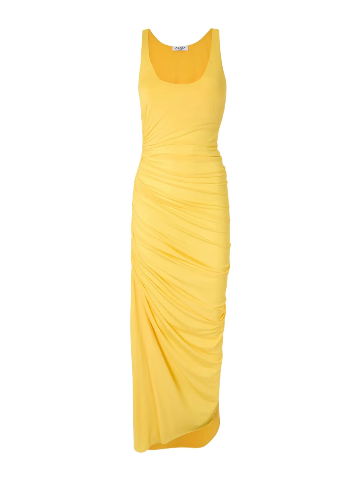 Gathered Stretch-jersey Midi Dress