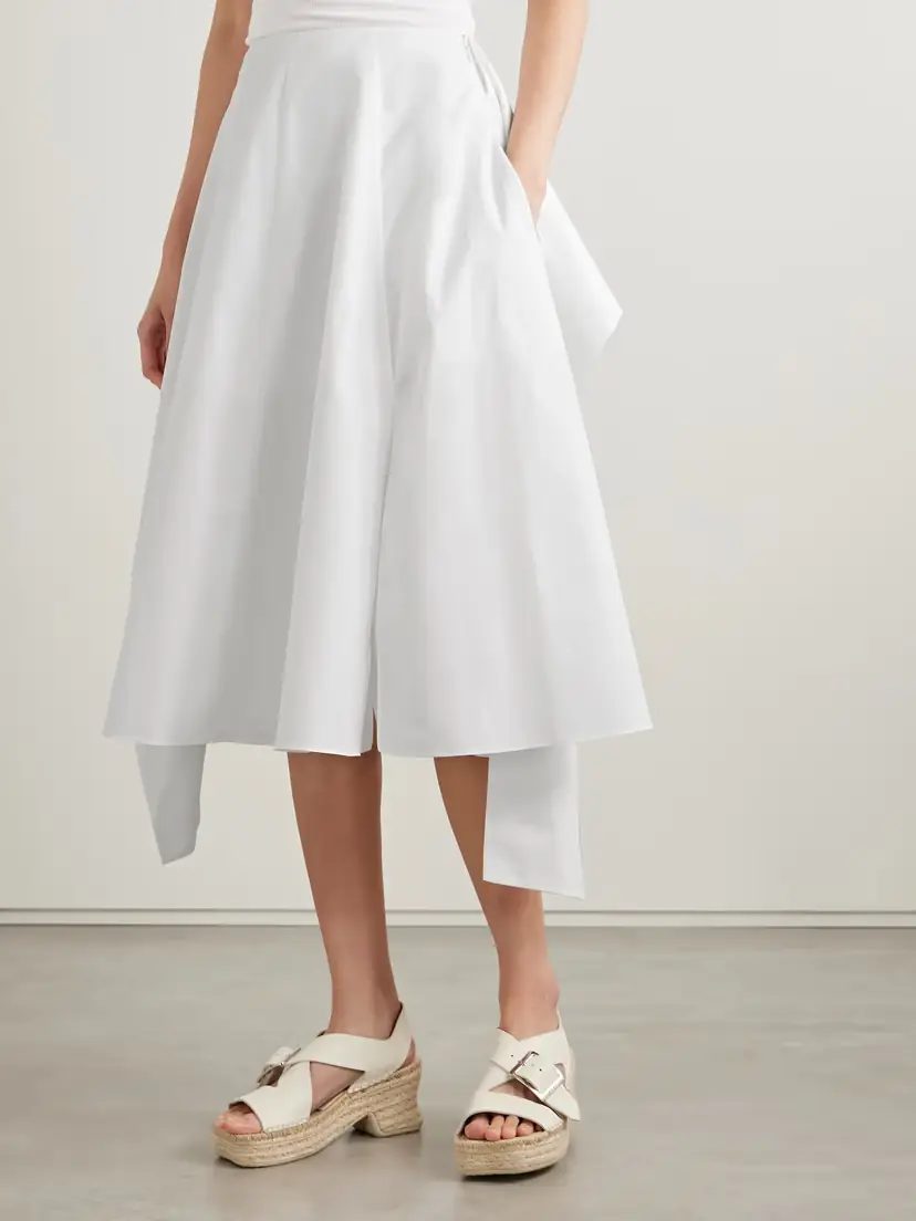 Loewe Layered Cotton-poplin Midi Skirt | Thumbnail 3