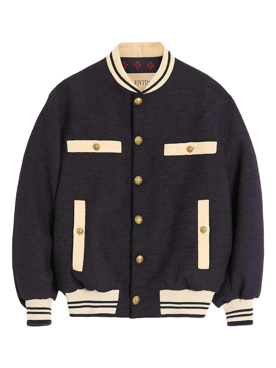 Men's Cotton Tweed Bomber Jacket