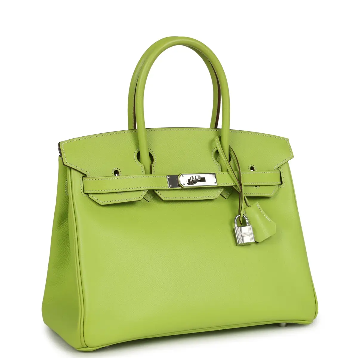 HERMÈS Pre-owned Hermes Birkin 30 Kiwi Candy Epsom Palladium Hardware | Thumbnail 2 HERMÈS Pre-owned Hermes Birkin 30 Kiwi Candy Epsom Palladium Hardware | Thumbnail 2