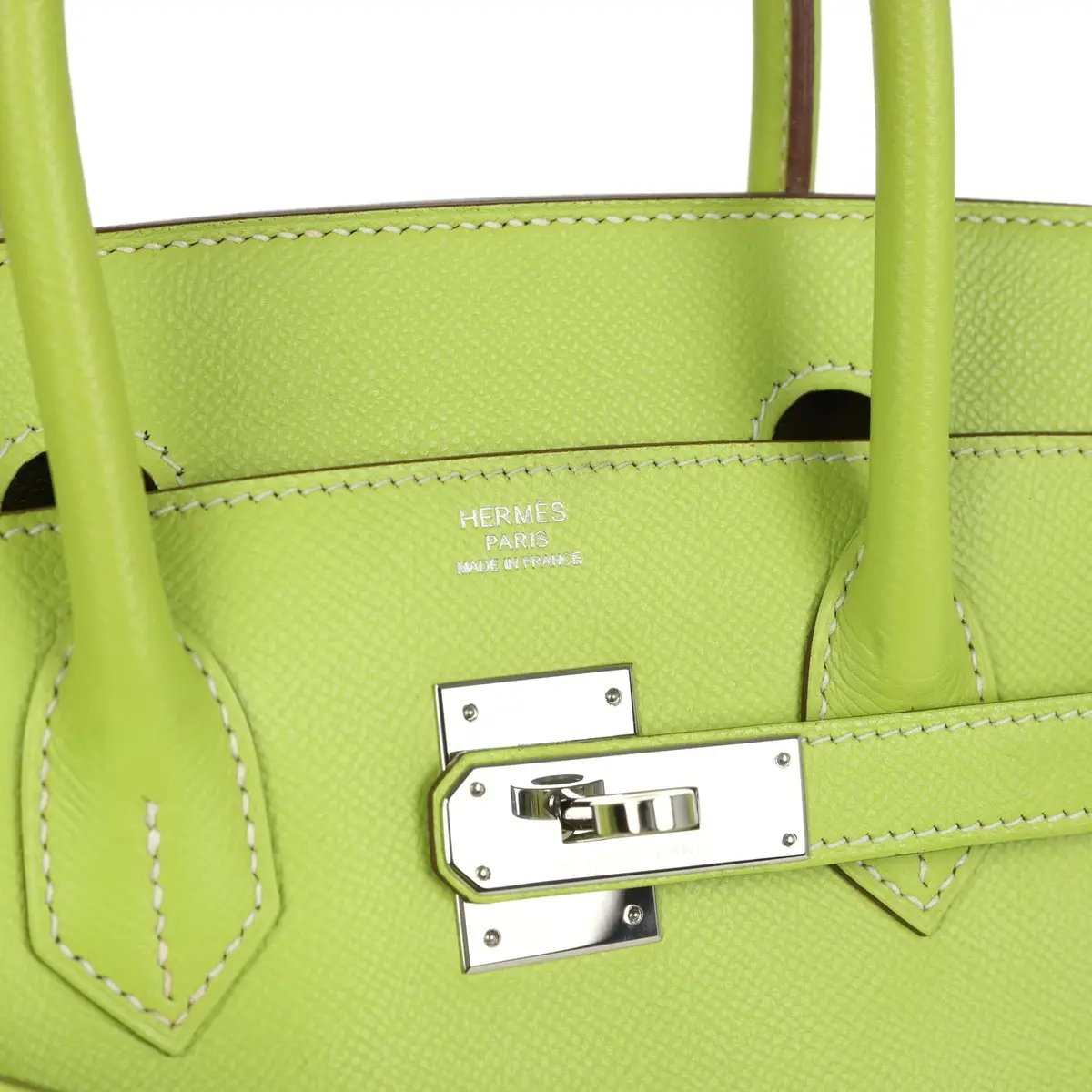HERMÈS Pre-owned Hermes Birkin 30 Kiwi Candy Epsom Palladium Hardware | Thumbnail 7 HERMÈS Pre-owned Hermes Birkin 30 Kiwi Candy Epsom Palladium Hardware | Thumbnail 7