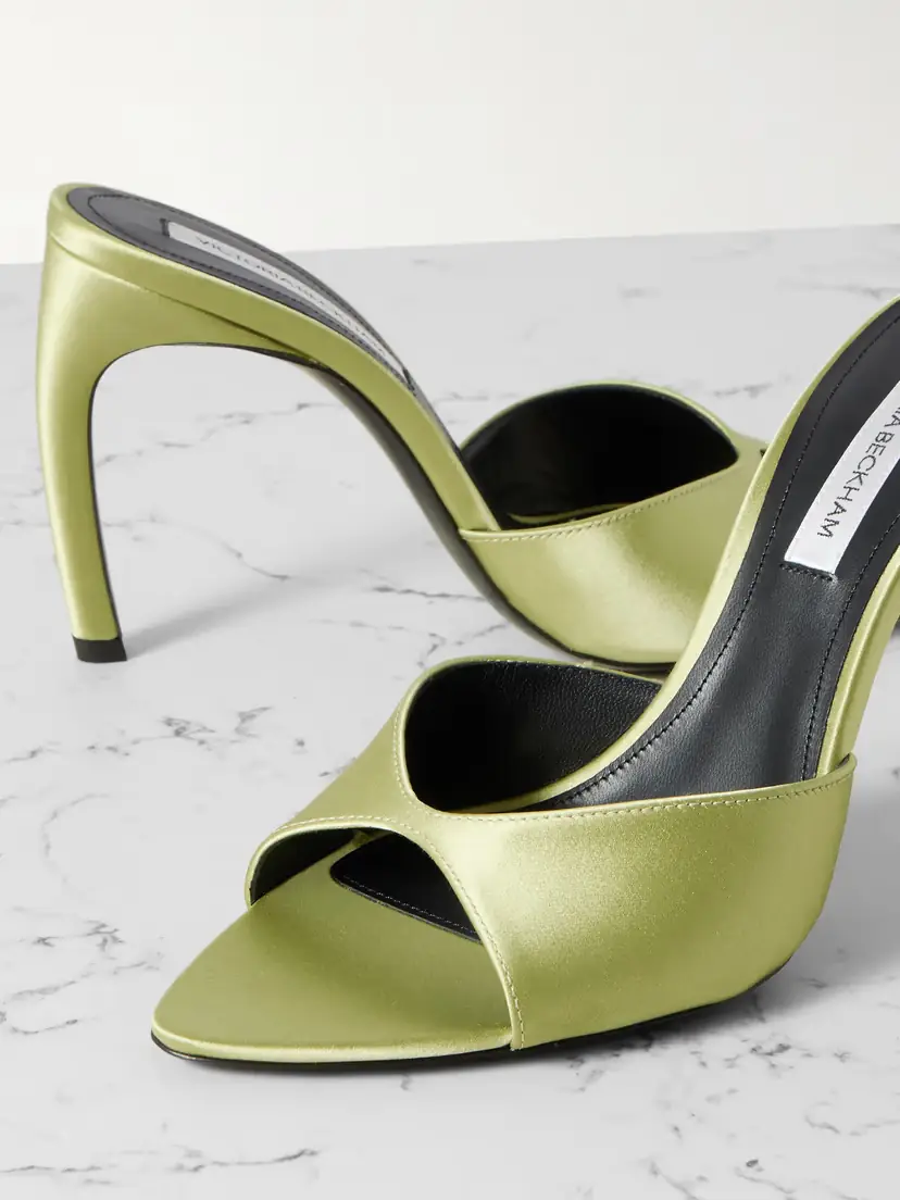 Victoria Beckham Satin Mules | Thumbnail 4