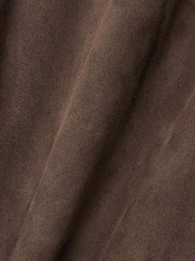 Brunello Cucinelli Pleated Suede Tapered Pants | Thumbnail 5