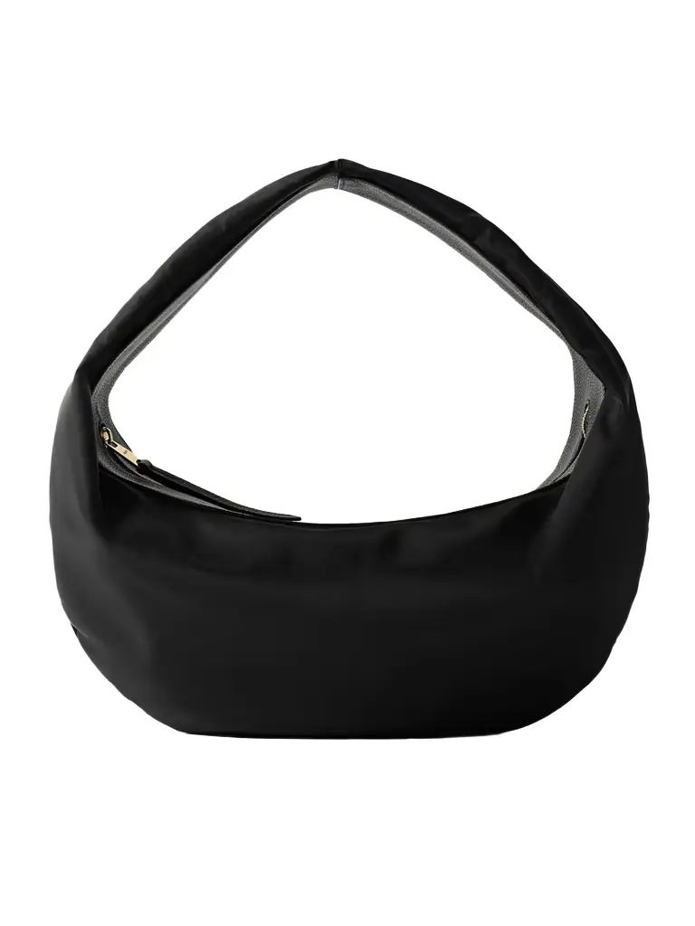 Olivia Sport Medium Textured Leather-trimmed Shell Shoulder Bag