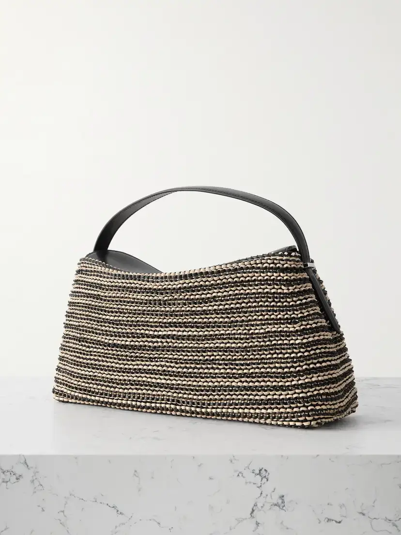TOTEME T-lock Woven Leather Shoulder Bag | Thumbnail 3