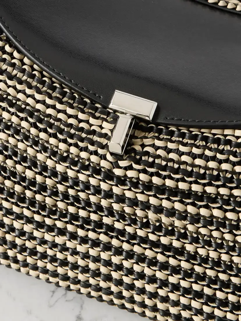 TOTEME T-lock Woven Leather Shoulder Bag | Thumbnail 4
