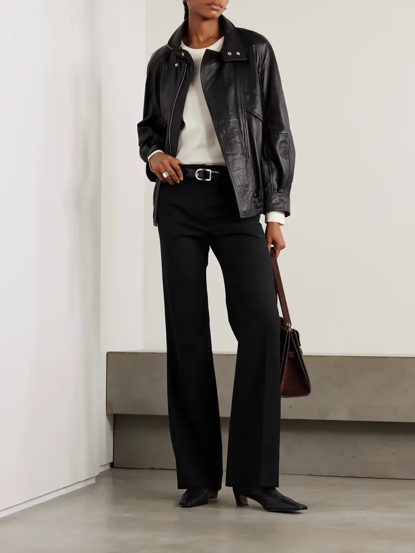 Nour Hammour Ariste Oversized Paneled Leather Jacket | Thumbnail 2 Nour Hammour Ariste Oversized Paneled Leather Jacket | Thumbnail 2