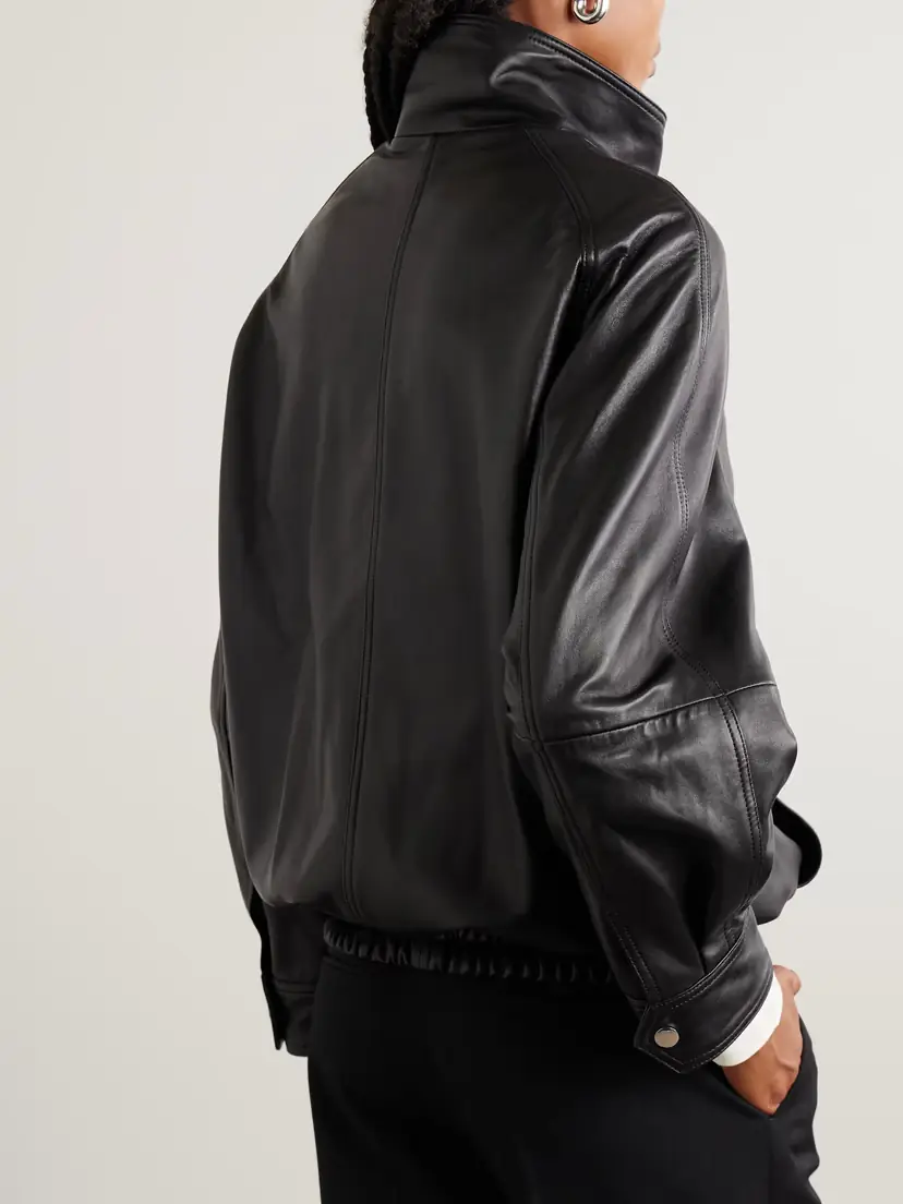 Nour Hammour Ariste Oversized Paneled Leather Jacket | Thumbnail 4 Nour Hammour Ariste Oversized Paneled Leather Jacket | Thumbnail 4