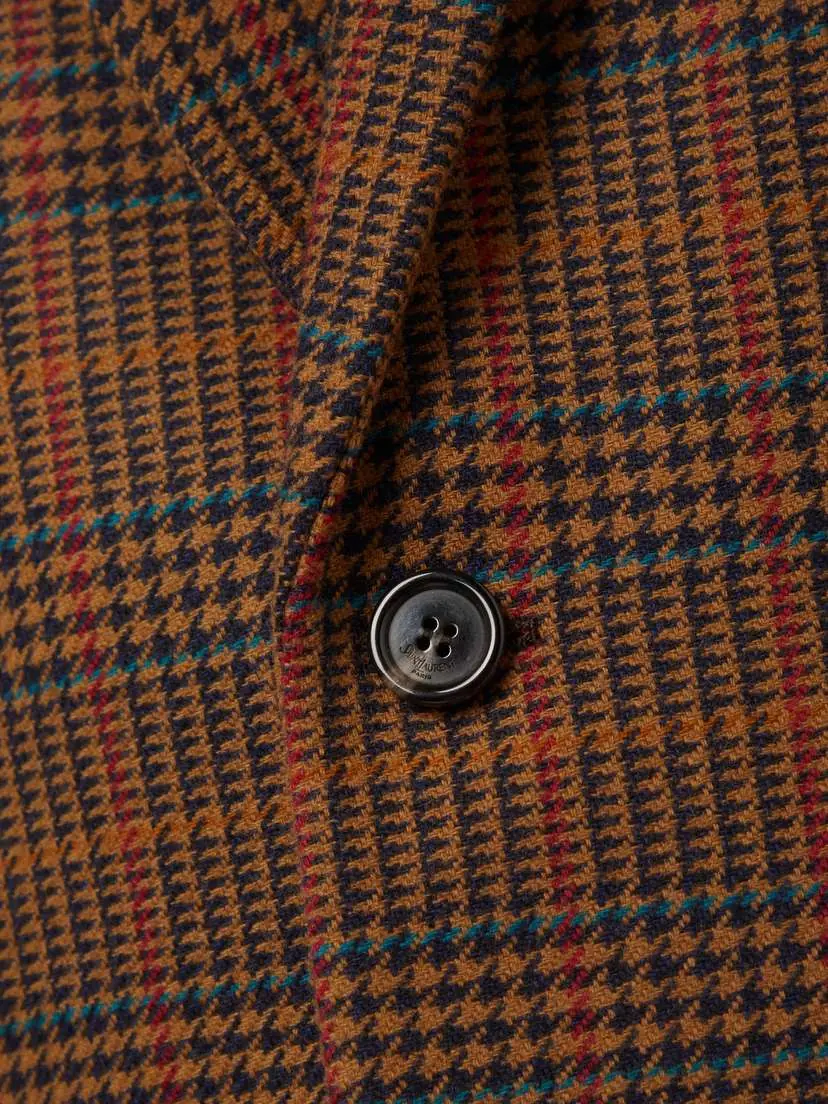 Saint Laurent Prince Of Wales Checked Wool Blazer | Thumbnail 4