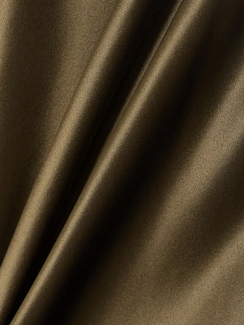 Saint Laurent Lace-trimmed Silk-satin Midi Dress | Thumbnail 4
