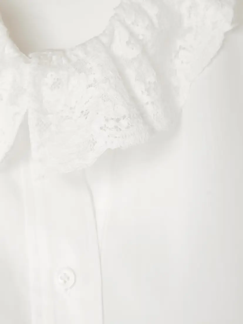 Saint Laurent Lace-trimmed Cotton-poplin Shirt | Thumbnail 5