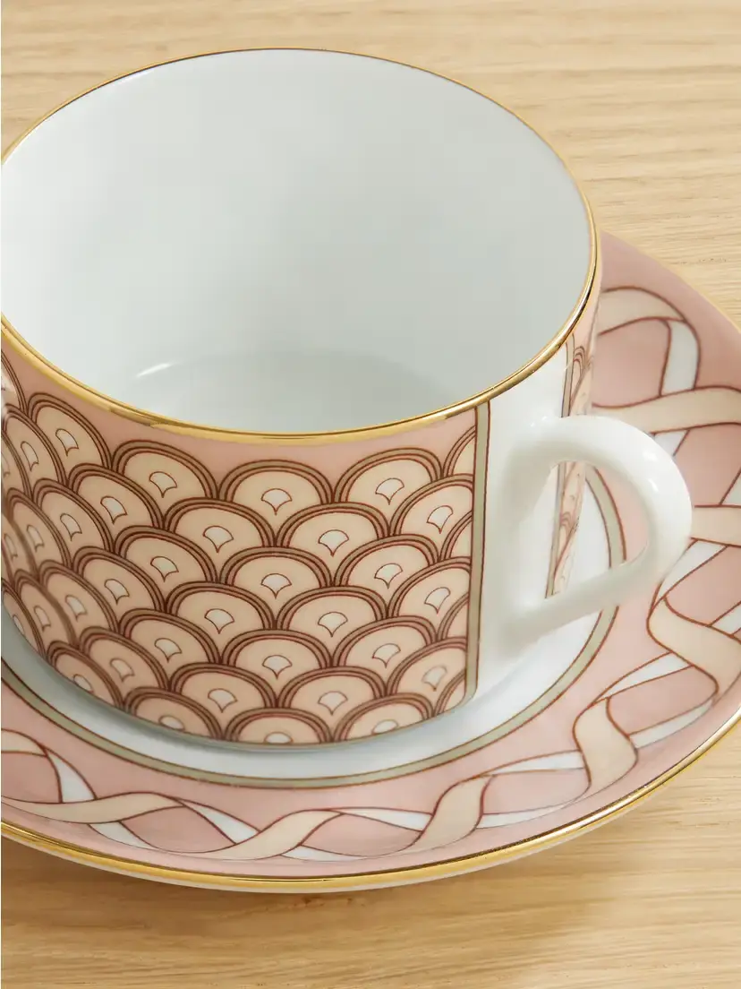 La DoubleJ Impero Set Of Two Gold-plated Porcelain Teacups And Saucers | Thumbnail 3 La DoubleJ Impero Set Of Two Gold-plated Porcelain Teacups And Saucers | Thumbnail 3