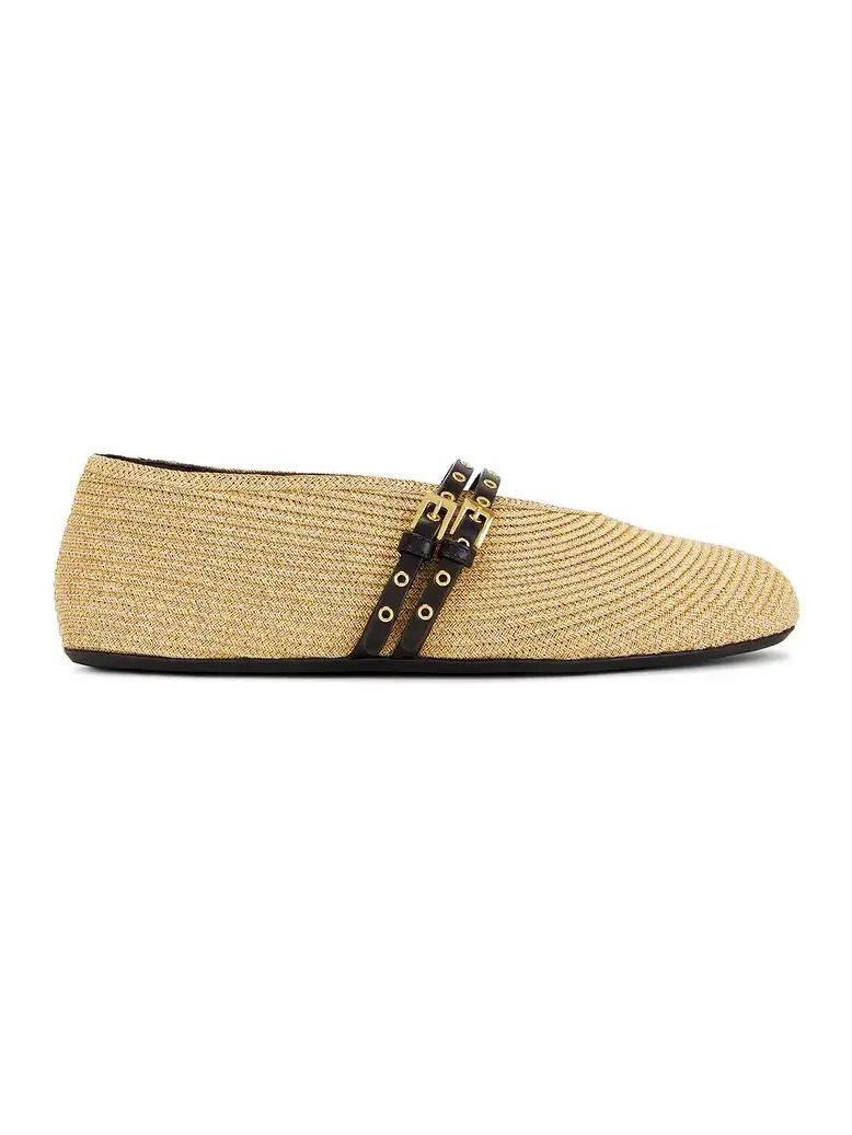 Straw Ballerina Flat