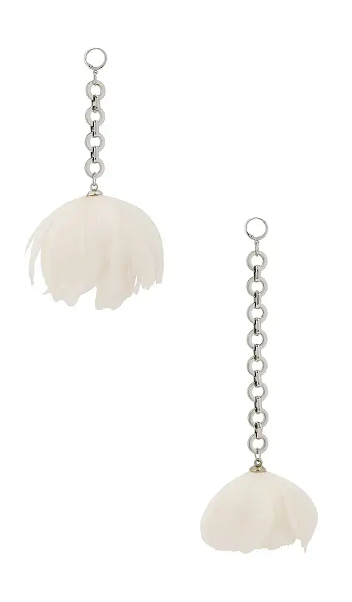 David Koma Feather Flower Asymmetric Earrings | Thumbnail 2 David Koma Feather Flower Asymmetric Earrings | Thumbnail 2