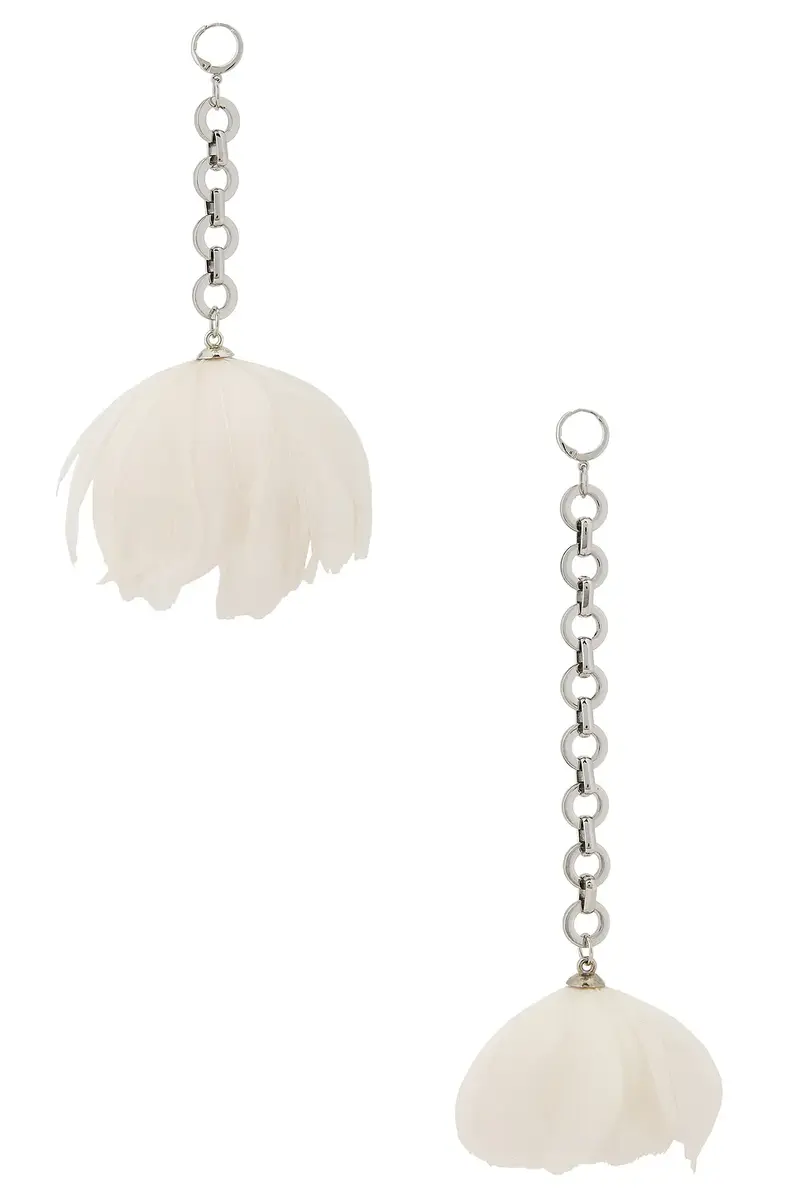 David Koma Feather Flower Asymmetric Earrings | Thumbnail 5 David Koma Feather Flower Asymmetric Earrings | Thumbnail 5