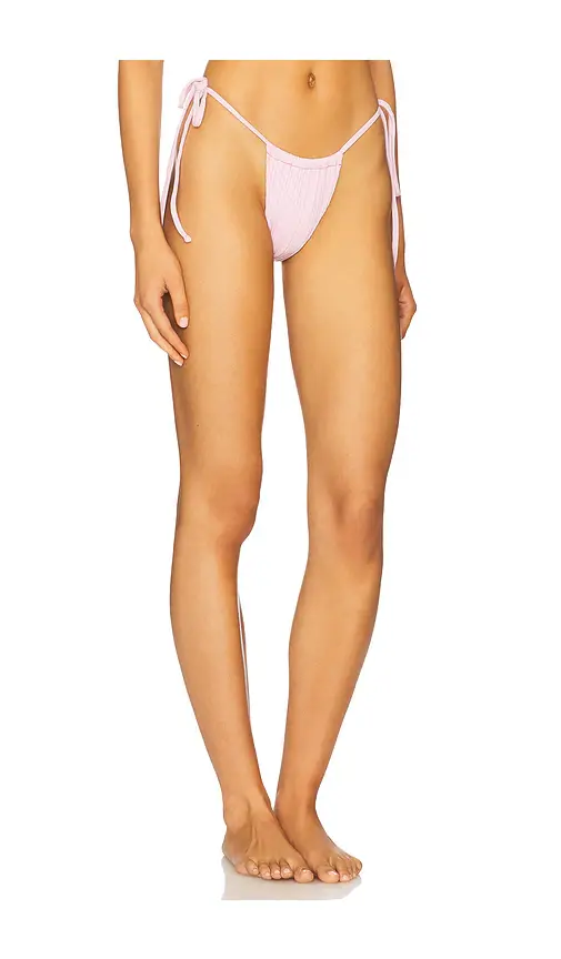 Frankies Bikinis Tia Ribbed Bikini Bottom | Thumbnail 2