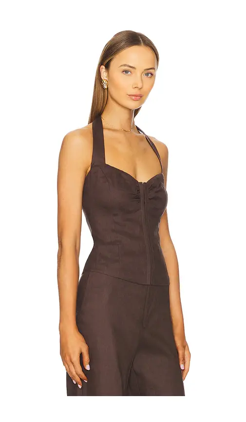 Bardot Rixton Linen Halter Top | Thumbnail 2 Bardot Rixton Linen Halter Top | Thumbnail 2