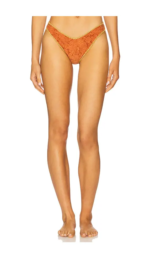 Luli Fama Luxe Stitch High Leg Brazilian Bikini Bottom | Image 1 Luli Fama Luxe Stitch High Leg Brazilian Bikini Bottom | Image 1